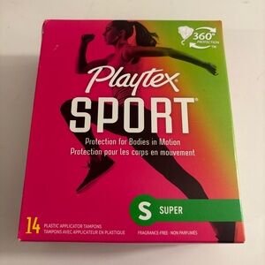Playtex Sport Tampons with 360° Protection - Pink Box Super Qty 14
